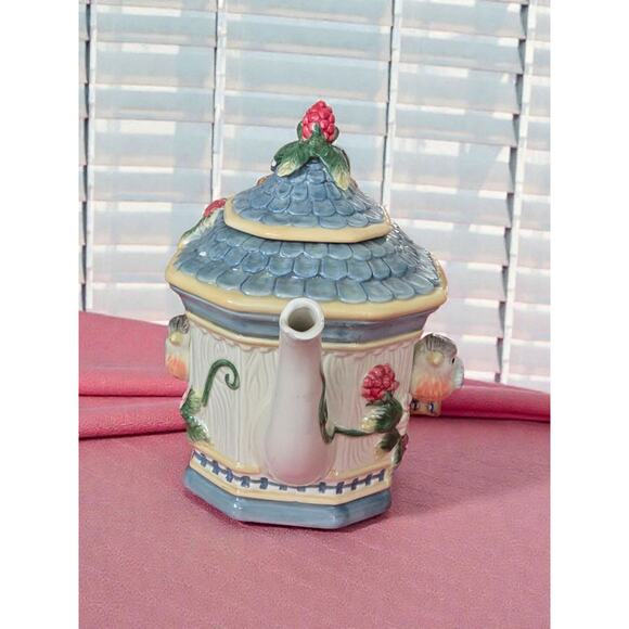 Fitz and Floyd English Garden Collection Teapot with Lid Handpainted Vintage - Picture 5 of 9
